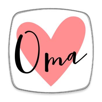 Cadeau d'amour coeur grand-maman - Magnet carré - blanc - Devant