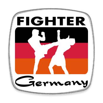 fighter germany - Viereckiger Kühlschrankmagnet - Weiß - Vorne
