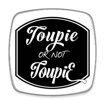 Toupie or not toupie ? Question de menuisier ! - Magnet carré - blanc - Devant