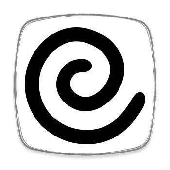 Spiral Symbol Sign Vortex Gift - Square fridge magnet - white - Front