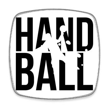 handball handbal - Magnet carré - blanc - Devant