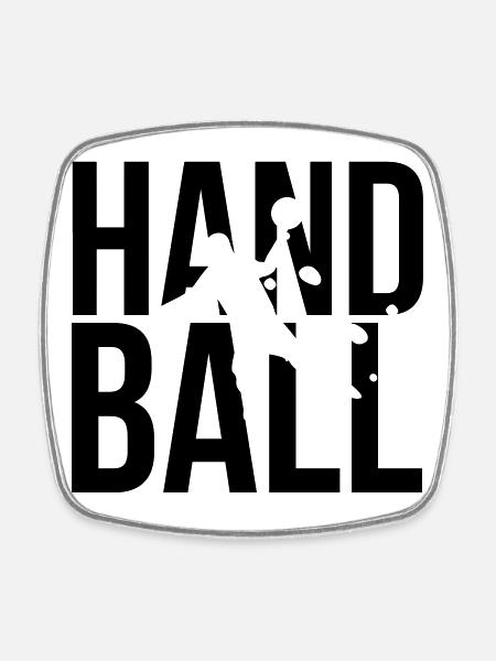 handball handbal - Magnet carré - blanc