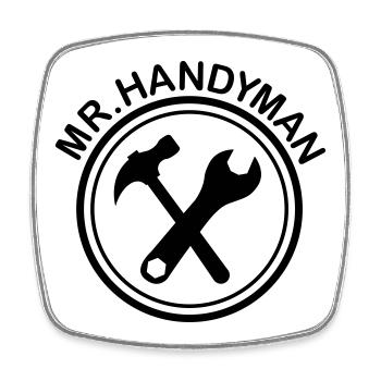 Handwerker handyman - Viereckiger Kühlschrankmagnet - Weiß - Vorne