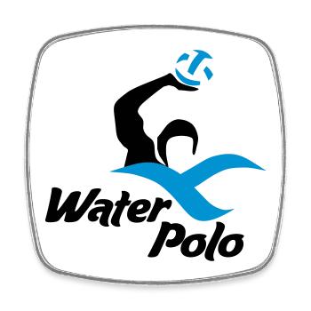 waterpolo - Viereckiger Kühlschrankmagnet - Weiß - Vorne