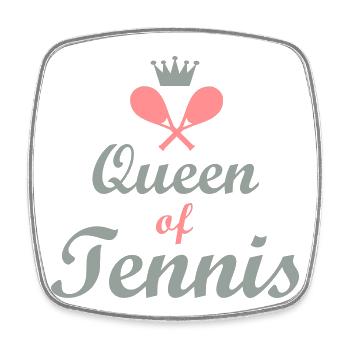 tennis - Viereckiger Kühlschrankmagnet - Weiß - Vorne