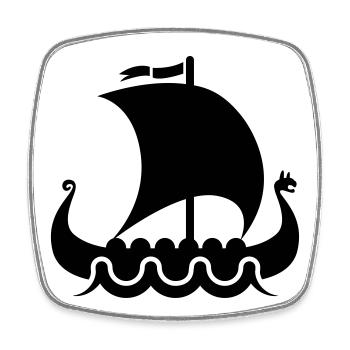 vikings viking - Square fridge magnet - white - Front