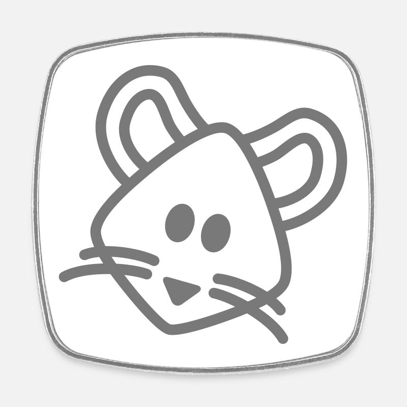 mouse Maus Mäuschen - Viereckiger Kühlschrankmagnet - Weiß