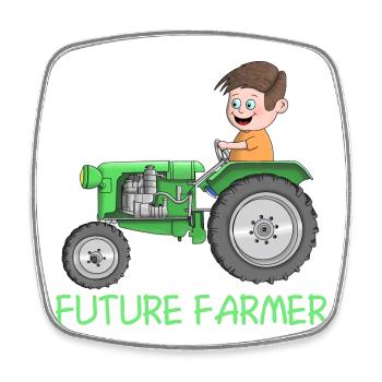 Nachwuchs Landwirt - Bauer - future farmer - Viereckiger Kühlschrankmagnet - Weiß - Vorne