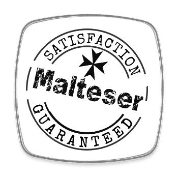 Malteser Zufriedenheit Geschenk Sanitäter - Viereckiger Kühlschrankmagnet - Weiß - Vorne