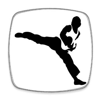 taekwondo - Square fridge magnet - white - Front
