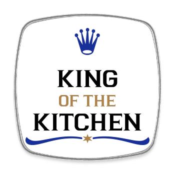 cook on - Square fridge magnet - white - Front