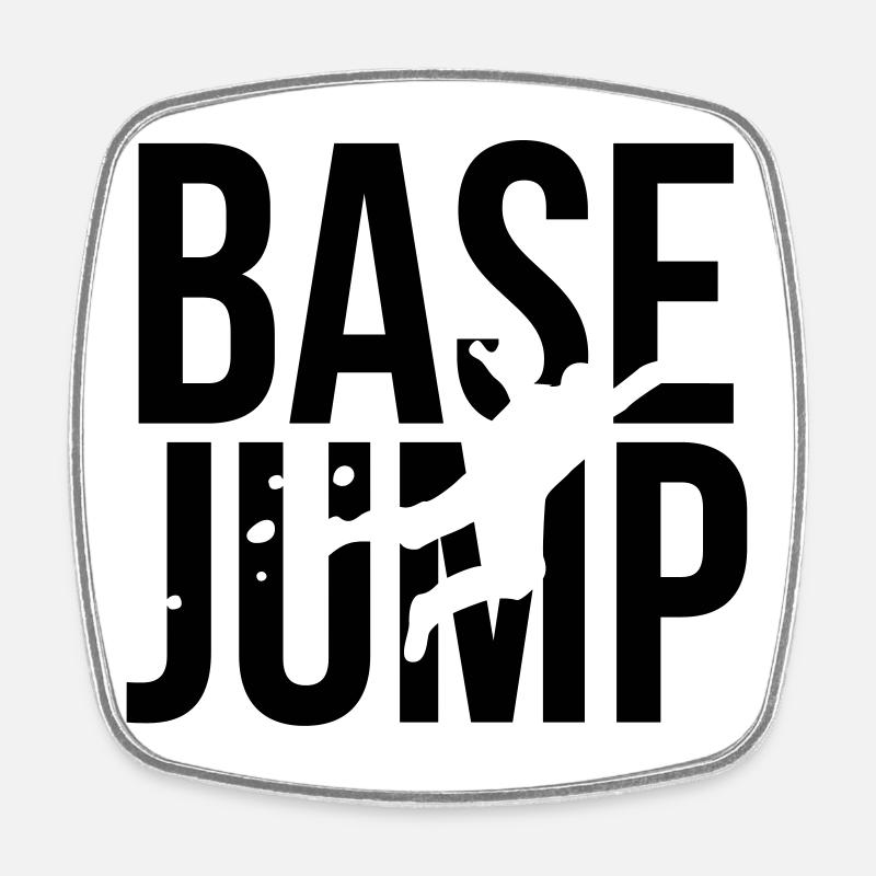 BASE jump - Magnet carré - blanc