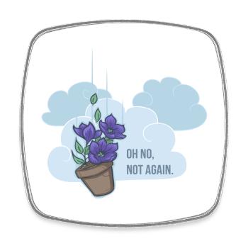 Oh no, not again! - Viereckiger Kühlschrankmagnet - Weiß - Vorne
