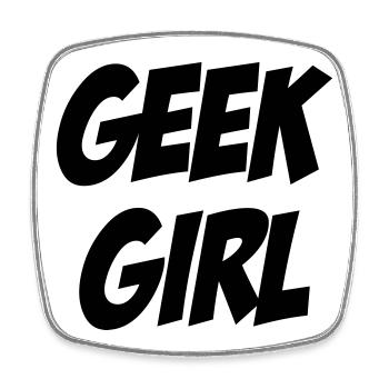 Geek Girl - Magnet carré - blanc - Devant
