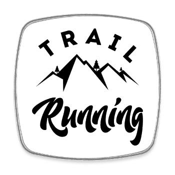 Trail Running - Viereckiger Kühlschrankmagnet - Weiß - Vorne