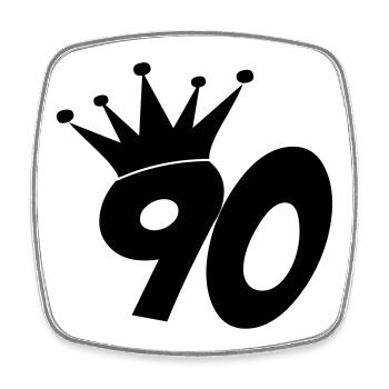 90 / geburtstag / Sport / birthday / neunzig - Viereckiger Kühlschrankmagnet - Weiß - Vorne