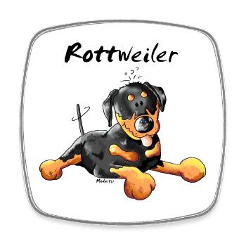 Sweet Rottweiler - Dog - Dogs - Square fridge magnet - white - Front
