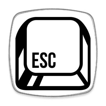 Computer button - Square fridge magnet - white - Front