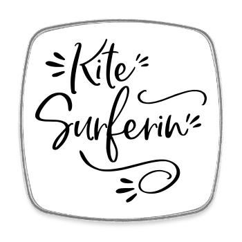 Kitesurferin Kite surfen Geschenk - Viereckiger Kühlschrankmagnet - Weiß - Vorne