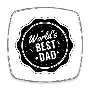 Dad Daddy's Day - Square fridge magnet - white - Front