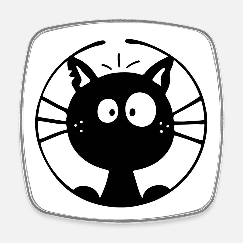 Cute Cat - Square fridge magnet - white