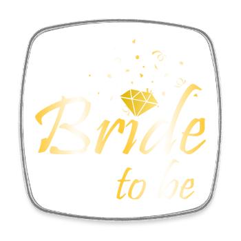 Bride to be - Square fridge magnet - white - Front