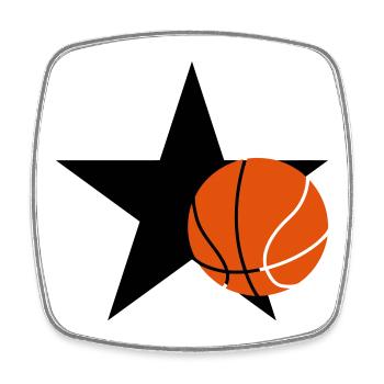 Basketball - Basket Ball - Game - Sport - Player - Square fridge magnet - white - Front