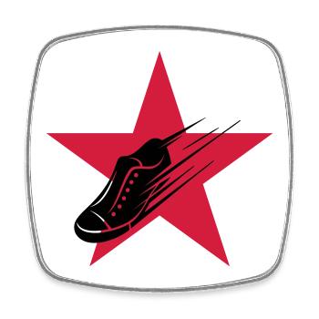 Laufen / Running / Jogging / Joggen / Marathon - Viereckiger Kühlschrankmagnet - Weiß - Vorne