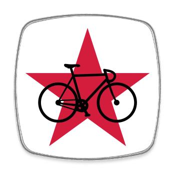 Cyclisme / Cycliste / Vélo / VTT / BMX - Magnet carré - blanc - Devant