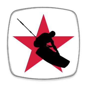 Kiteboarding Kitesurfing Kitesurf Kitesurfer Kiter - Square fridge magnet - white - Front