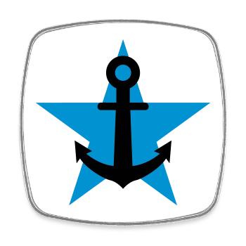 Sailor / Marine / Marin / Boat / Sea / Navy - Square fridge magnet - white - Front