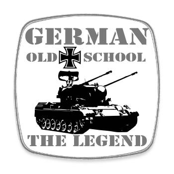 Tank Cheetah, Tank, Military, Oldschool (25) - Square fridge magnet - white - Front