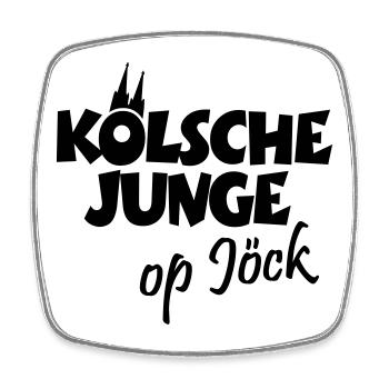Kölsche Junge op Jöck - Kölsch - Köln - Kölner - Viereckiger Kühlschrankmagnet - Weiß - Vorne