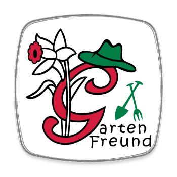 Garten, Buchstabe G, Natur - Viereckiger Kühlschrankmagnet - Weiß - Vorne