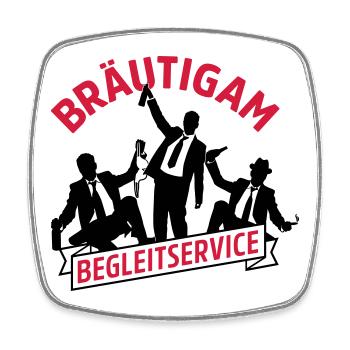 begleitservice junggesellenabschied bräutigam - Viereckiger Kühlschrankmagnet - Weiß - Vorne