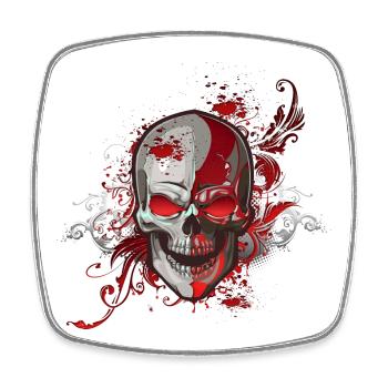 Red Skull - Viereckiger Kühlschrankmagnet - Weiß - Vorne