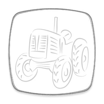 Dessin de tracteur - Magnet carré - blanc - Devant