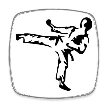 Sports Martial Arts - Square fridge magnet - white - Front
