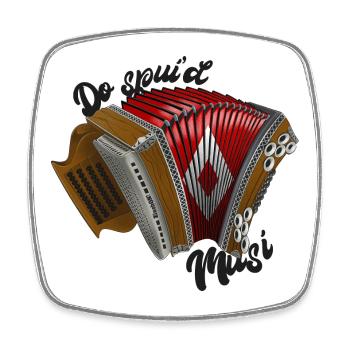 Do spui'd Musi // dunkel | ZiachON! - Viereckiger Kühlschrankmagnet - Weiß - Vorne