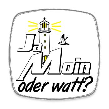 Ostsee Nordsee Shirt , Fun Shirt(25) - Viereckiger Kühlschrankmagnet - Weiß - Vorne