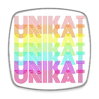 Unikat Bunt - Viereckiger Kühlschrankmagnet - Weiß - Vorne