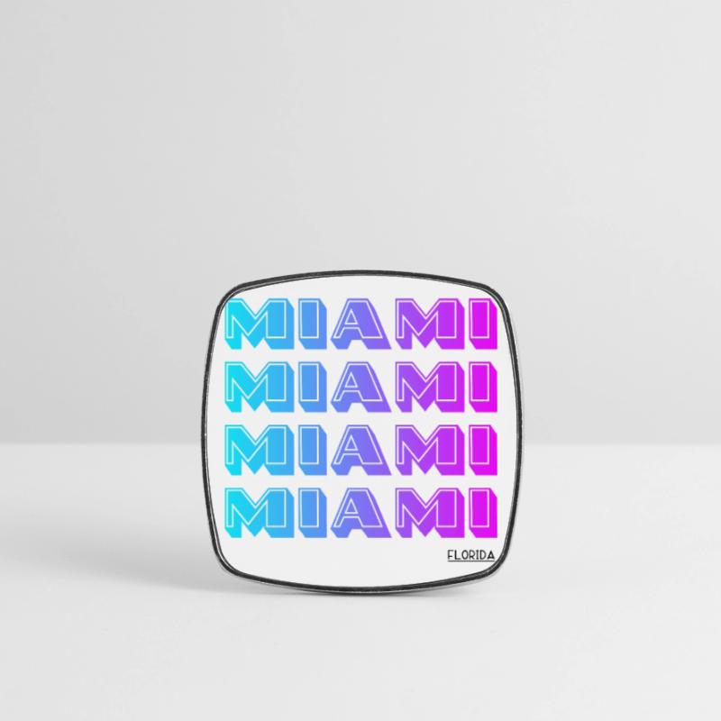 Miami Neon Gradient Pattern Square fridge magnet