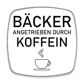Bäcker - Viereckiger Kühlschrankmagnet - Weiß - Vorne