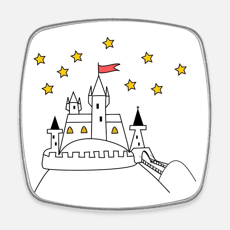 Château - Magnet carré - blanc