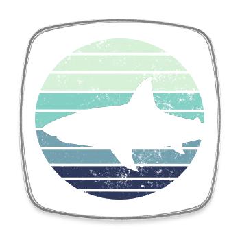 Shark shark - Square fridge magnet - white - Front