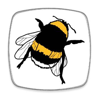 bumblebee - Square fridge magnet - white - Front