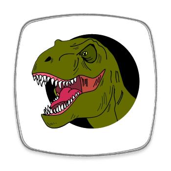 Tyrannosaurus Rex Dinosaure - Magnet carré - blanc - Devant