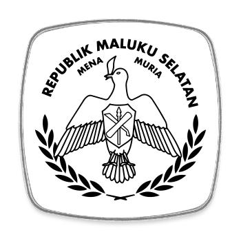 Republik Maluku Selatan - Viereckiger Kühlschrankmagnet - Weiß - Vorne