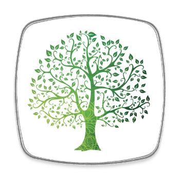 Nature - Square fridge magnet - white - Front