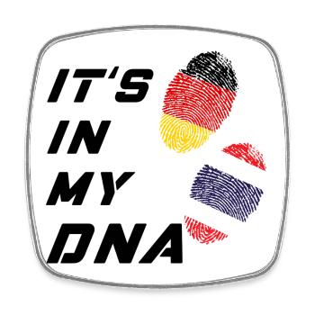 In meiner DNA Deutschland und Thailand - Viereckiger Kühlschrankmagnet - Weiß - Vorne